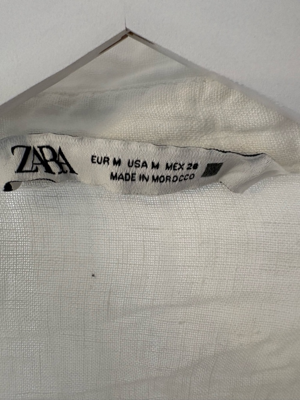 Zara Linen White Button Down Crop Top Size Medium - Picture 5 of 8